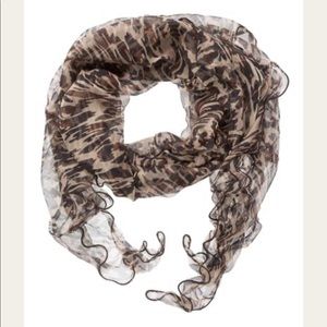 Silk Chiffon Leopard print scarf